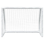 Fußballtore für Kinder 2 Stk. mit Ball Weiß 64x35x48 cm Metall
