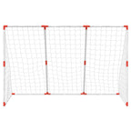 Fußballtor für Kinder mit Bällen 2-in-1 Weiß 184x64x124 cm