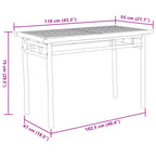 Garten-Esstisch 110x55x75 cm Bambus