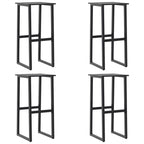 Barhocker 4 Stk. Schwarz 38x38x80 cm Pulverbeschichteter Stahl