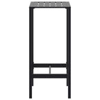 Bartisch Schwarz 50x50x110 cm Pulverbeschichteter Stahl