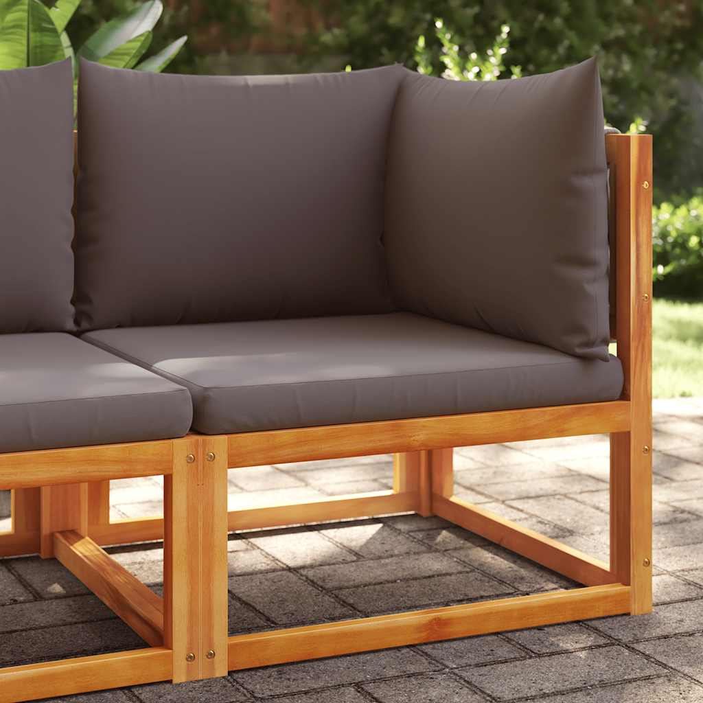 Gartensofa-Ecke mit Kissen Holz Akazie & Seil
