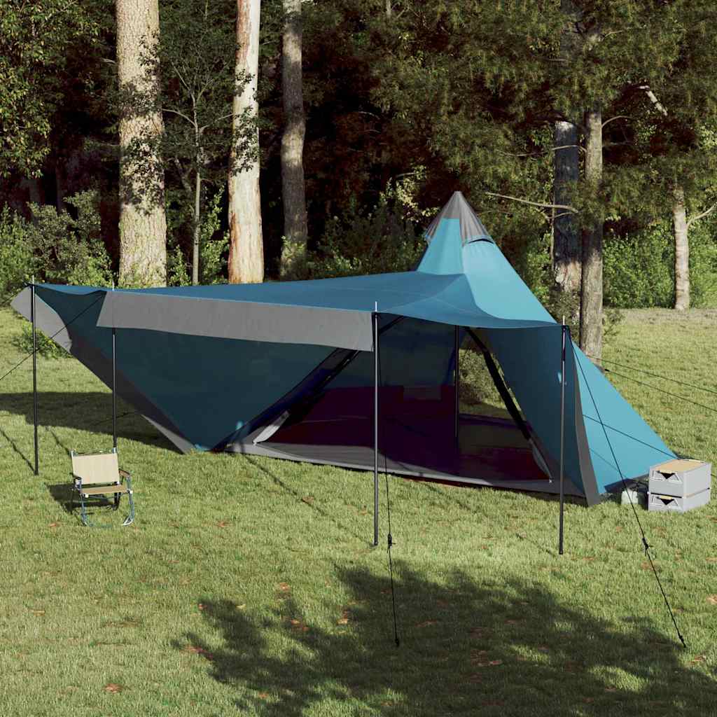 Tipi-Familienzelt 8 Personen Blau Wasserdicht