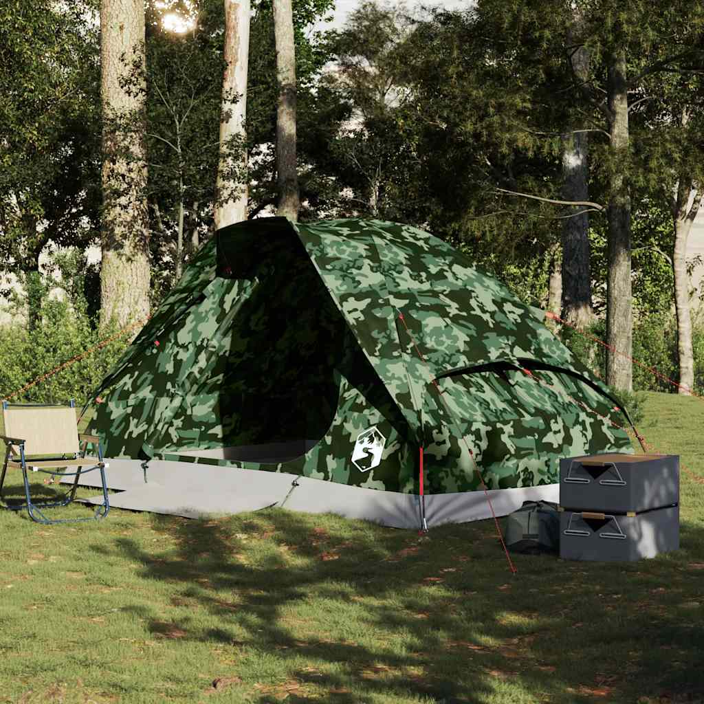 Kuppelzelt 4 Personen Camouflage Wasserdicht