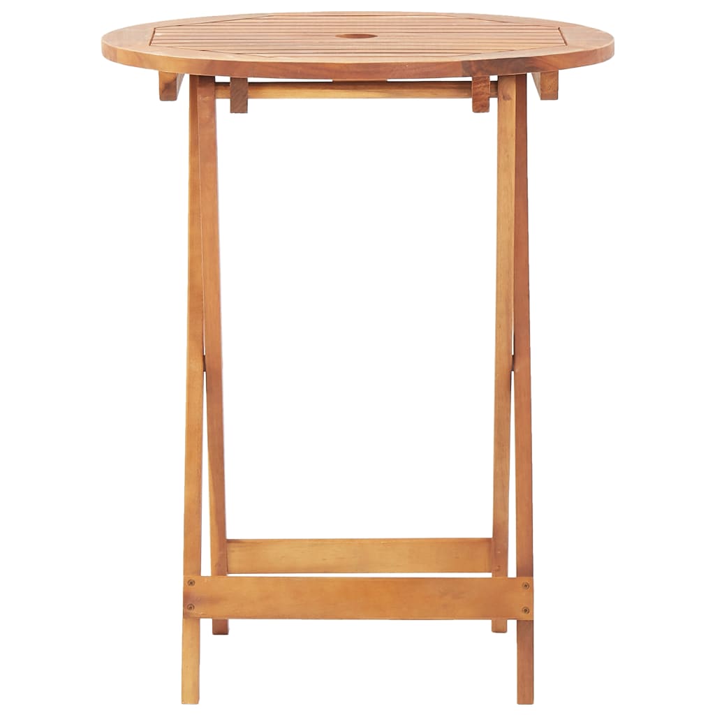 3-tlg. Bistro-Set Schwarz Poly Rattan und Massivholz