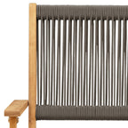 3-tlg. Bistro-Set Grau Polypropylen und Massivholz
