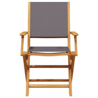 3-tlg. Bistro-Set Anthrazit Stoff und Massivholz