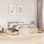 Bett mit Schubladen und Matratze 160x200 cm Massivholz Kiefer