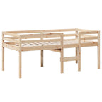 Hochbett mit Dach 90x200 cm Massivholz Kiefer