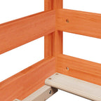 Hochbett mit Dach Wachsbraun 75x190 cm Massivholz Kiefer