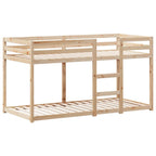 Etagenbett mit Dach 75x190 cm Massivholz Kiefer
