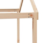 Hochbett mit Dach 80x200 cm Massivholz Kiefer