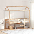 Hochbett mit Dach 80x200 cm Massivholz Kiefer