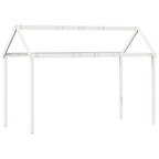 Hochbett mit Dach Weiß 90x190 cm Massivholz Kiefer