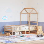 Massivholzbett mit Dach 75x190 cm Kiefer