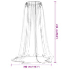 Moskitonetz für Sonnenschirm 220 Mesh Weiß Φ300x230 cm