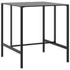 7-tlg. Gartenbar-Set Schwarz Pulverbeschichteter Stahl