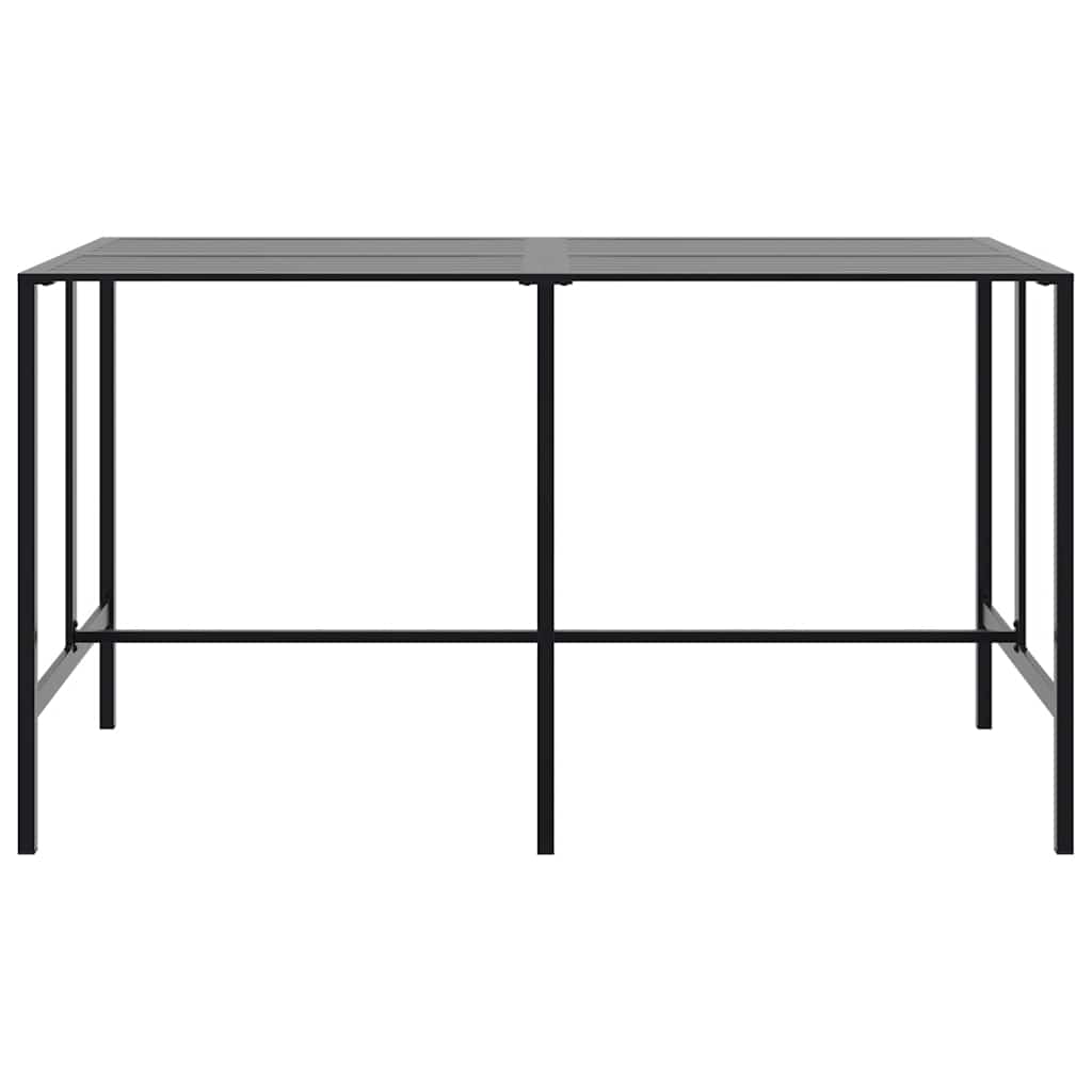 9-tlg. Gartenbar-Set Schwarz Pulverbeschichteter Stahl