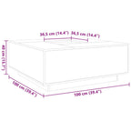Couchtisch Braun Eichen-Optik 100x100x40 cm Holzwerkstoff
