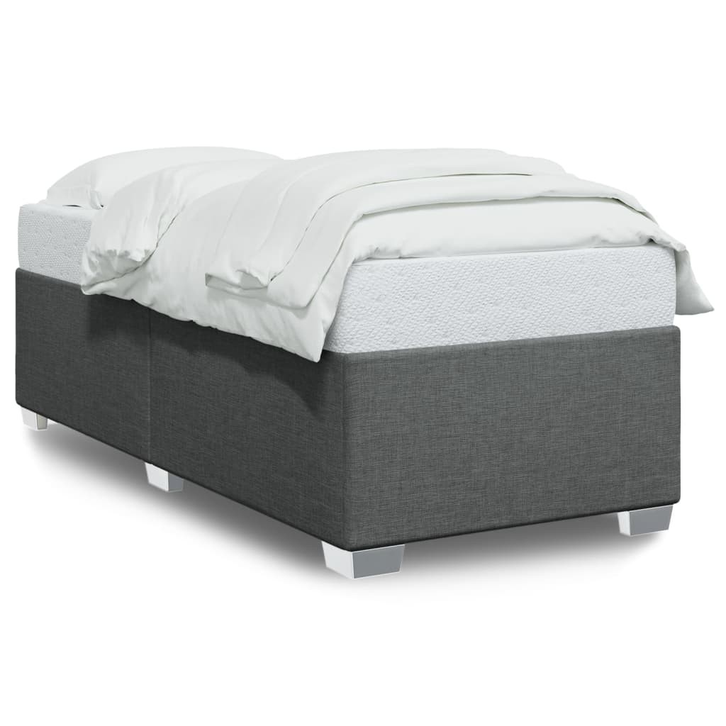 Bettgestell ohne Matratze Dunkelgrau 80x200 cm Stoff
