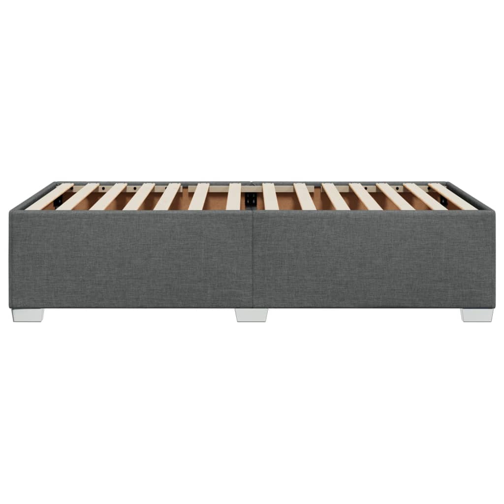 Bettgestell ohne Matratze Dunkelgrau 90x190 cm Stoff