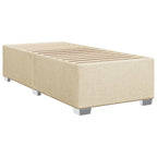 Bettgestell ohne Matratze Creme 100x200 cm Stoff