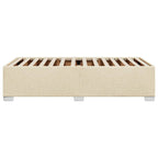 Bettgestell ohne Matratze Creme 100x200 cm Stoff