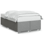 Bettgestell ohne Matratze Hellgrau 120x190 cm Stoff