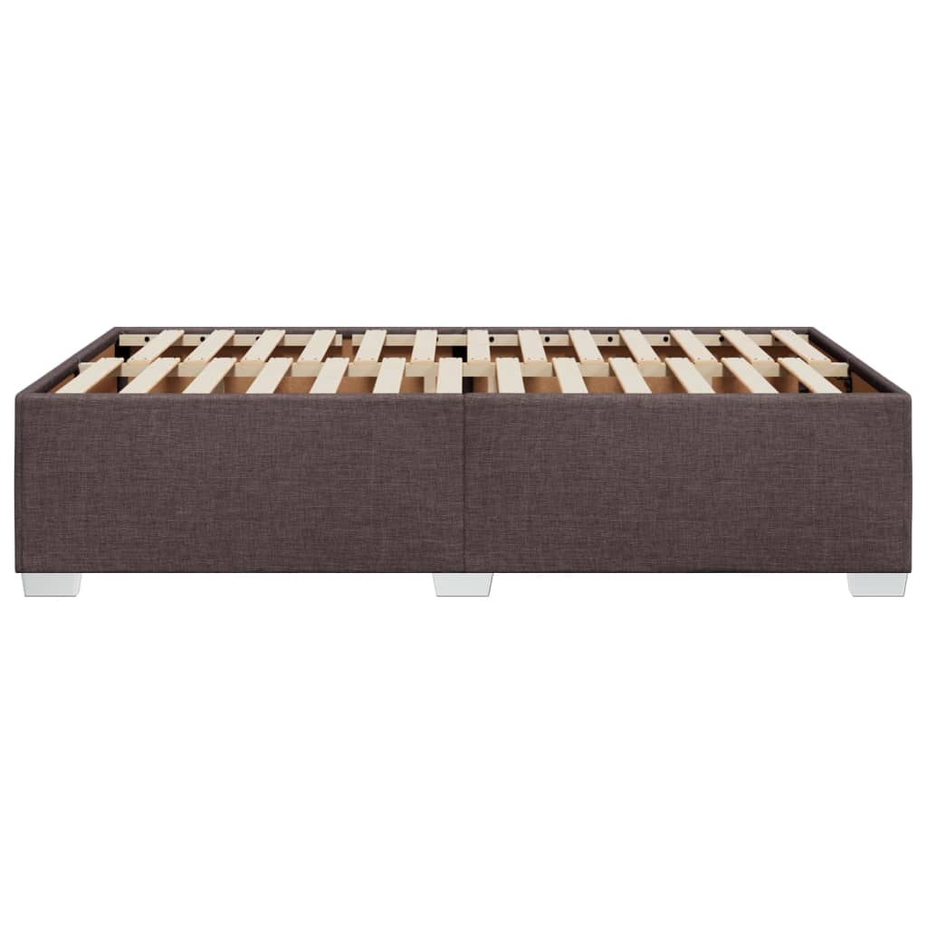 Bettgestell ohne Matratze Dunkelbraun 120x190 cm Stoff