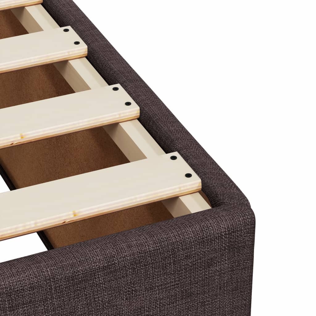 Bettgestell ohne Matratze Dunkelbraun 120x190 cm Stoff