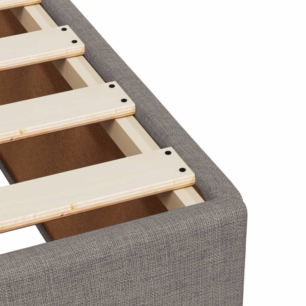 Bettgestell ohne Matratze Taupe 120x190 cm Stoff