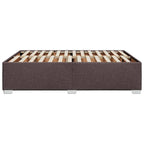 Bettgestell ohne Matratze Dunkelbraun 140x200 cm Stoff