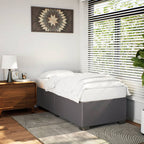 Bettgestell Grau 90x190 cm Kunstleder