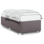 Bettgestell Grau 100x200 cm Kunstleder