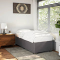 Bettgestell Grau 100x200 cm Kunstleder