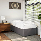 Bettgestell Grau 100x200 cm Kunstleder