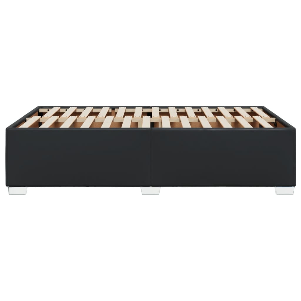 Bettgestell Schwarz 120x200 cm Kunstleder