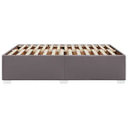 Bettgestell Grau 140x190 cm Kunstleder