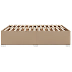 Bettgestell Cappuccino-Braun 140x190 cm Kunstleder