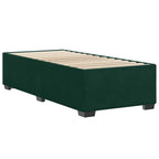 Bettgestell ohne Matratze Dunkelgrün 90x200 cm Samt