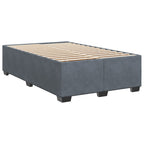 Bettgestell ohne Matratze Dunkelgrau 120x190 cm Samt