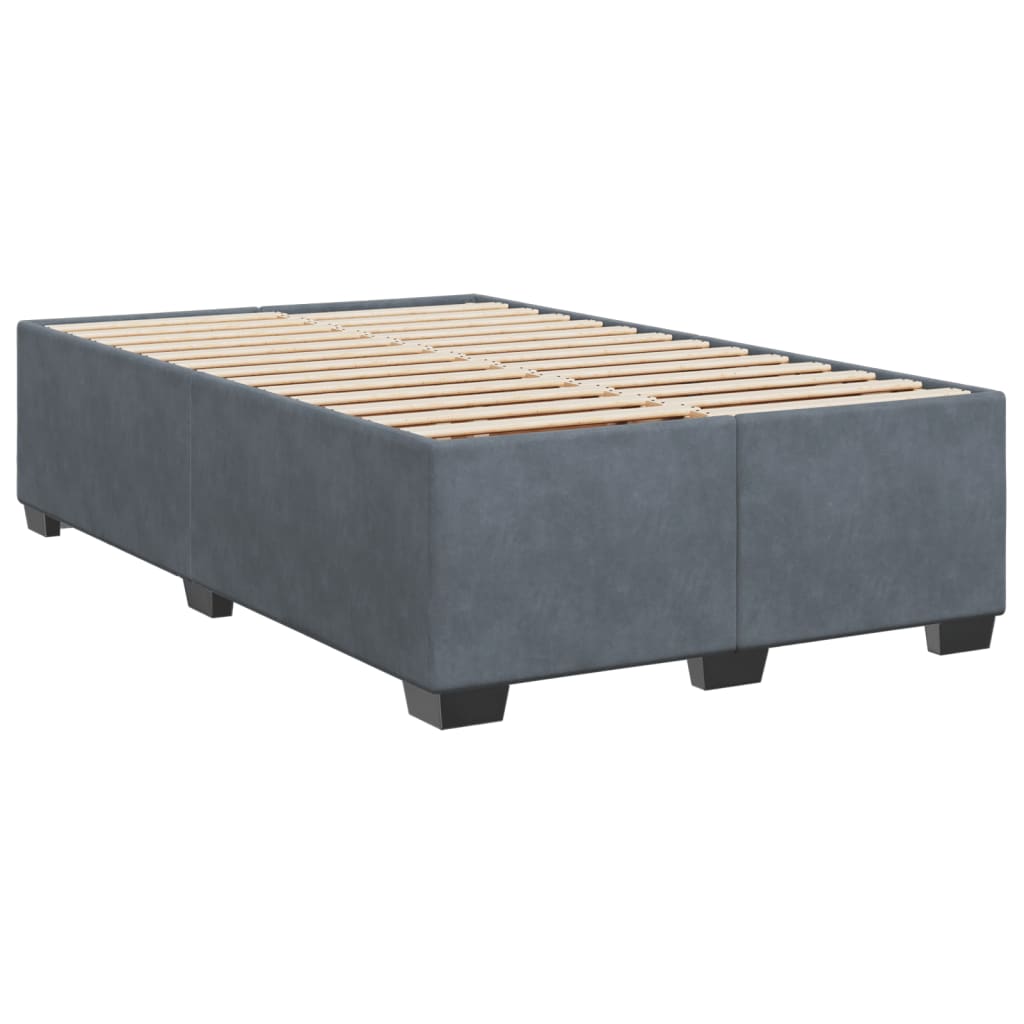 Bettgestell ohne Matratze Dunkelgrau 120x190 cm Samt
