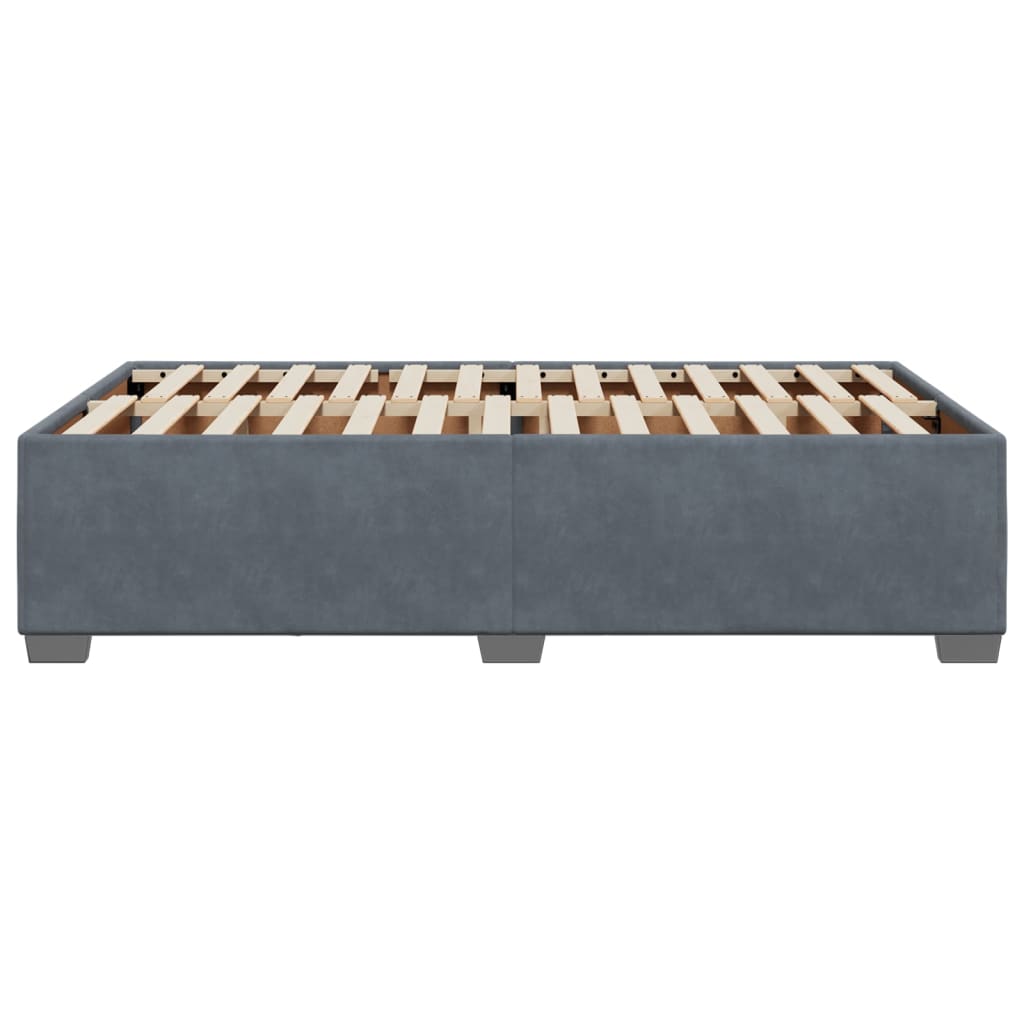 Bettgestell ohne Matratze Dunkelgrau 120x190 cm Samt