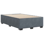 Bettgestell ohne Matratze Dunkelgrau 120x190 cm Samt
