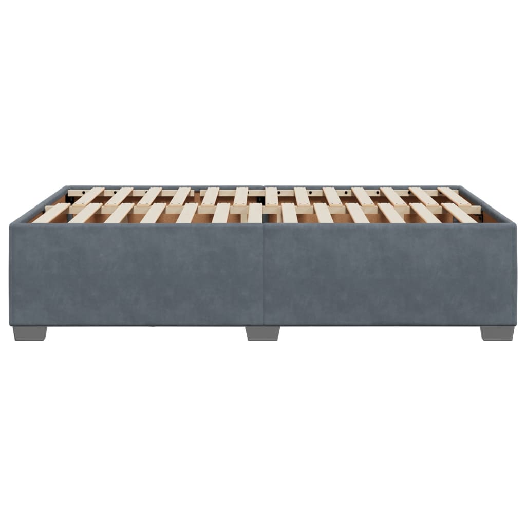Bettgestell ohne Matratze Dunkelgrau 120x200 cm Samt