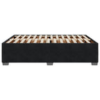 Bettgestell ohne Matratze Schwarz 140x190 cm Samt