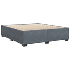 Bettgestell ohne Matratze Dunkelgrau 180x200 cm Samt