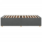 Bettgestell ohne Matratze Dunkelgrau 80x200 cm Stoff
