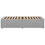 Bettgestell ohne Matratze Hellgrau 90x190 cm Stoff
