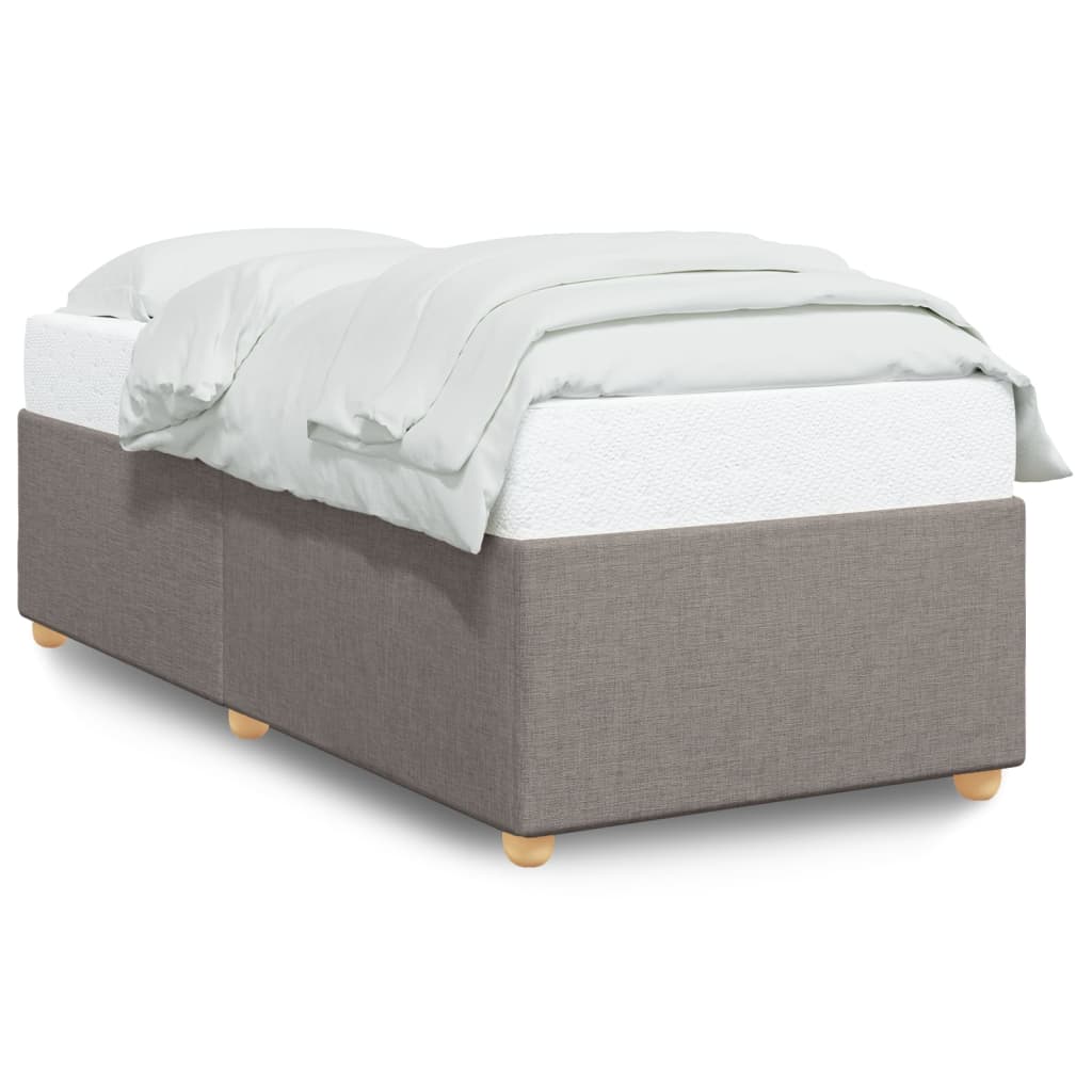 Bettgestell ohne Matratze Taupe 100x200 cm Stoff